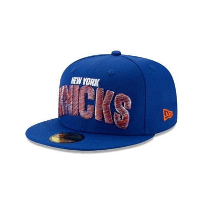 New York Knicks Gorra | New Era NBA Raised Threads 59fifty Fitted Cap Mexico - Azules